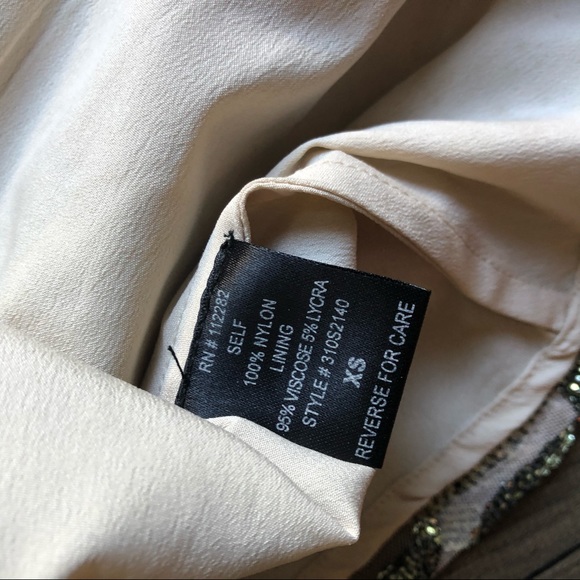 Greylin Anthro Gold Sequined Peplum Top XS - Picture 4 of 5